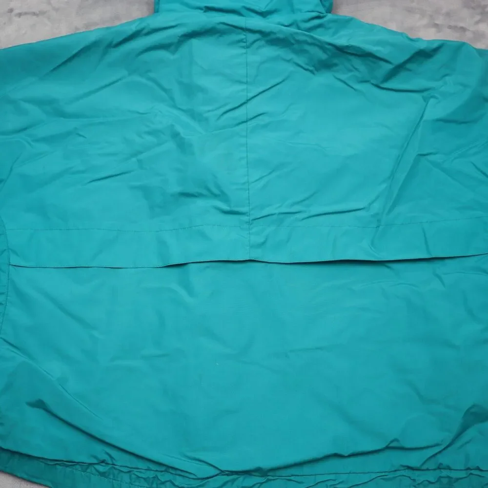 Columbia Jacket Mens L Green Radial Sleeve Stand Up Neck Full Zip Windbreaker
